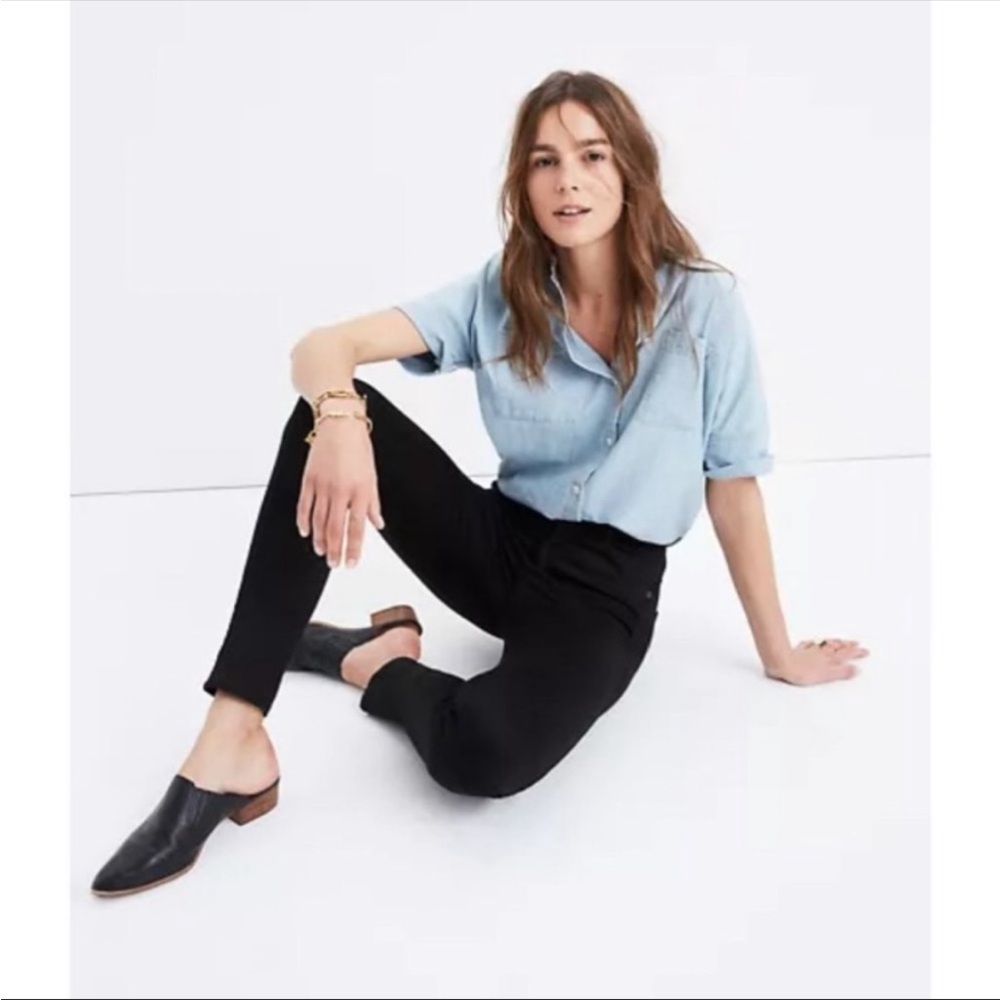 Madewell 10" High Rise Skinny Black Jeans 26